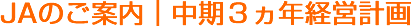 中期3ヶ年計画