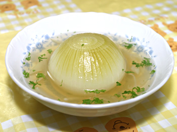 JAあわじ島の特産品レシピ「丸ごとオニオンスープ」