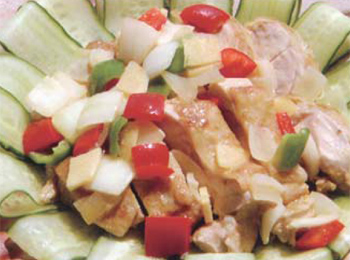 JAあわじ島の特産品レシピ「鶏肉のカレーマリネ」