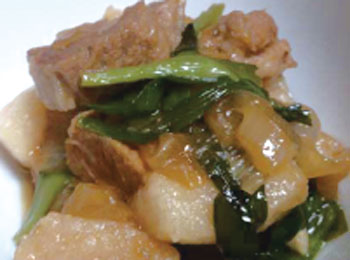 JAあわじ島の特産品レシピ「豚肉と新たまねぎの煮もの」