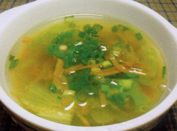 JAあわじ島の特産品レシピ「レタスとザーサイのスープ」