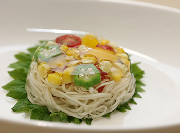 JAあわじ島の特産品レシピ「夕涼みそうめんゼリー」